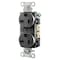 Hubbell Wiring Device-Kellems Straight Blade Receptacle, 6-20R, 20 A, 250V AC, 2 Pole, 3 Wire, Flush Mount, Grounded 5462BK - alternate 1